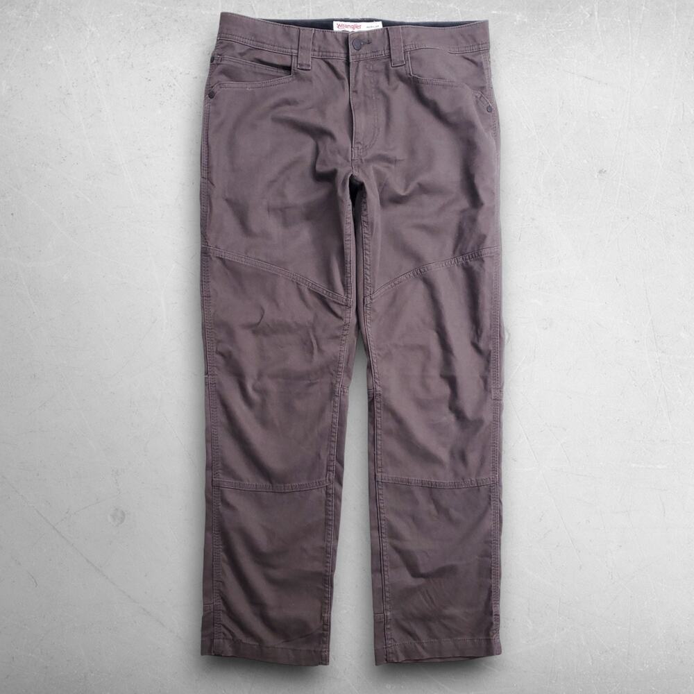 Wrangler Regular Fit Utility Pants Canvas Cargo Pocket Men 32 Brown